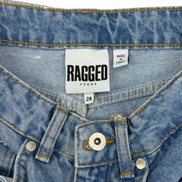 THE RAGGED PRIEST Mom Jeans In Light Wash Denim Size 24 - Picture 4 of 7